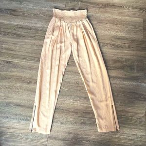 ANTIK BATIK Jana Silk Harem Jogger Pants Zipper Hem S